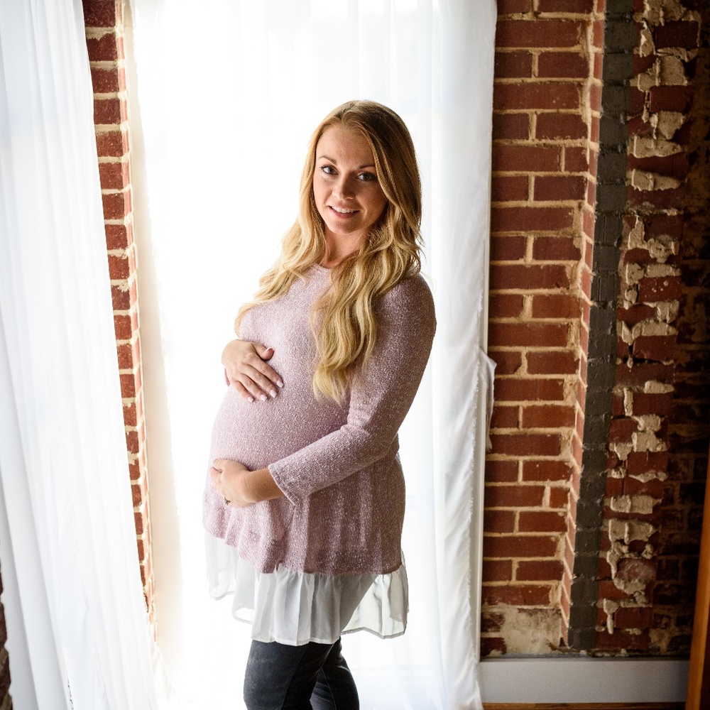 Ruffle Trim Detail Knit Top